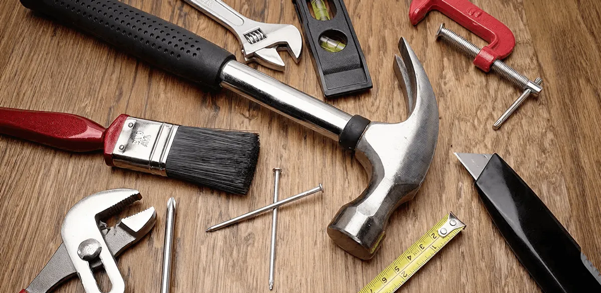 Handyman tools laid out for home repair and maintenance work in Honolulu, HI